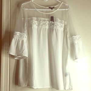 Spring Blouse w/ Sheer Top